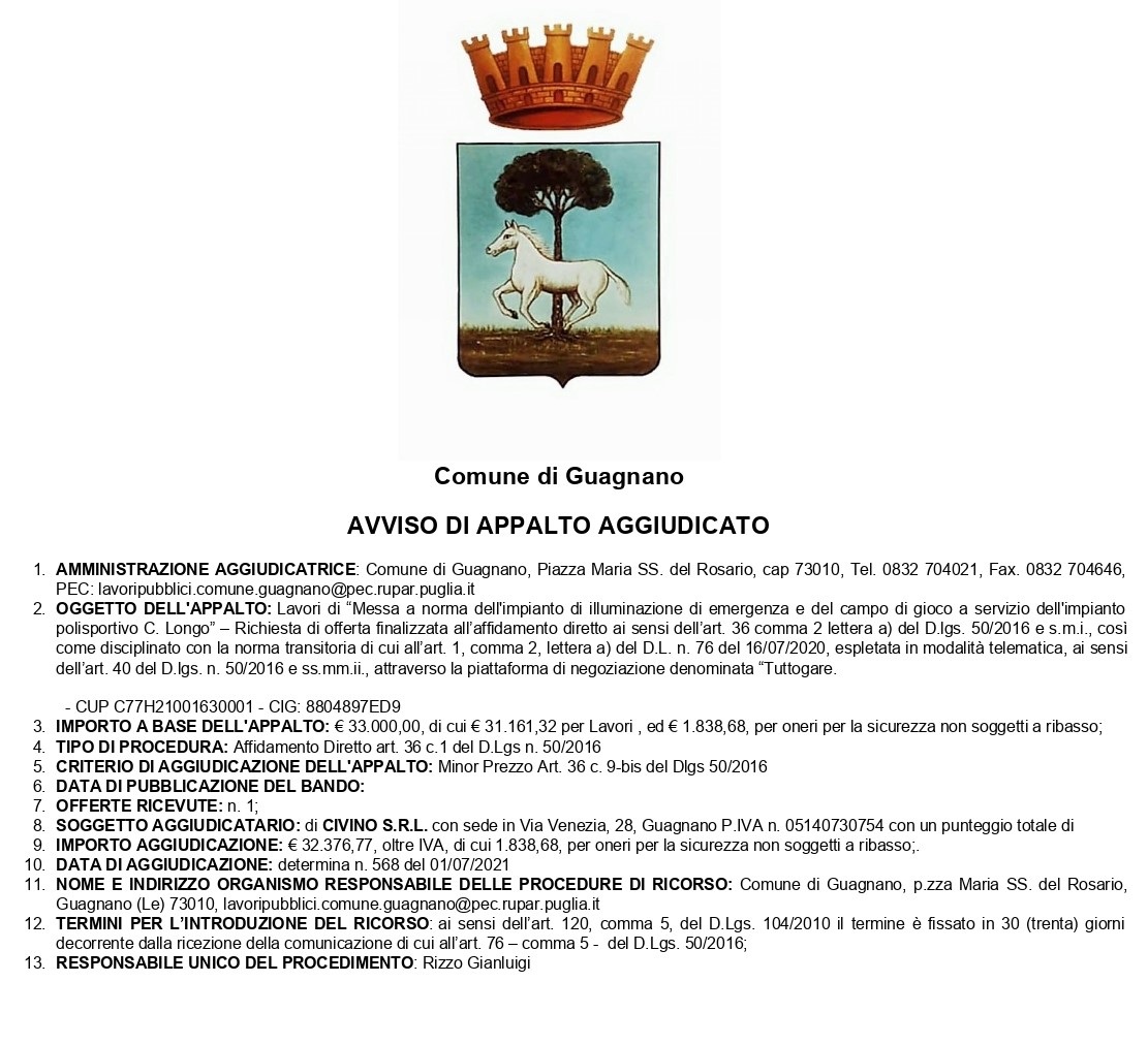 Appalto aggiudicato 4